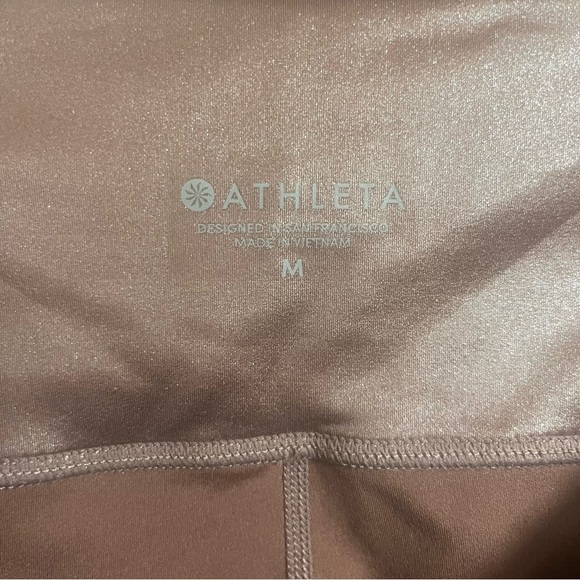 Athleta Elation Shimmer Tight In Powervita, Cinnamon - Picture 7 of 9